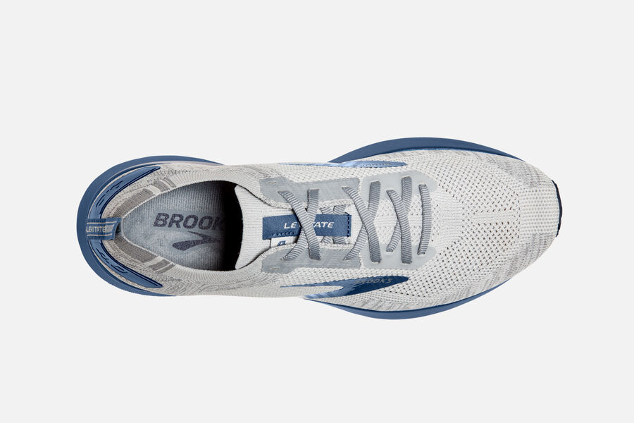 Brooks Running Shoes Mens White/Blue - Levitate 4 Road - 1863-CAERG